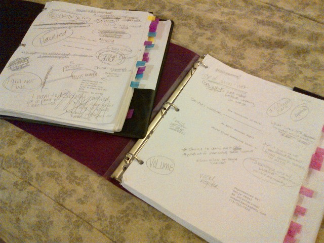 I mean, that's what color-coded post-it tabs are for, right?